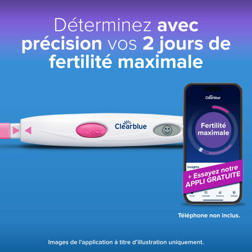 Clearblue Test Ovulation Digital 20 unités, Détection Fertilité