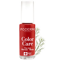 Poderm Vernis Color Care Rouge Allure 8mL - Soin et Couleur