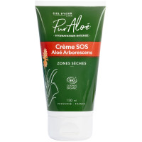 PUR ALOE Crème SOS 150ml - Hydrate et Apaise Peaux Sèches
