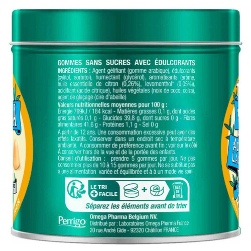 Valda Gommes Miel Citron 140g - Adoucit la gorge, sans sucre