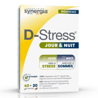 SYNERGIA D-Stress Jour Nuit 60 Comprimés - Gestion Stress Sommeil