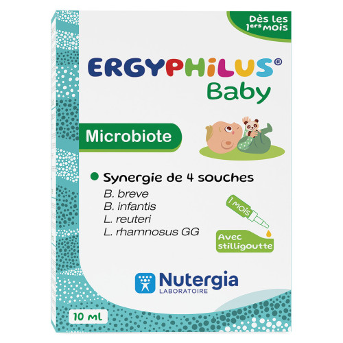 Nutergia Microbiote Baby 10ml: Soutien Immunitaire Dès 1 Mois