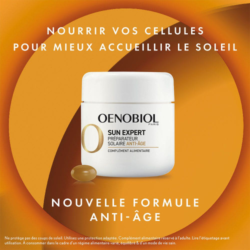 Oenobiol Préparateur Solaire Anti-âge 30 Capsules - Hâle Éclatant