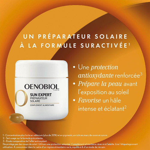 Oenobiol Préparateur Solaire 30 Capsules - Hâle Intense