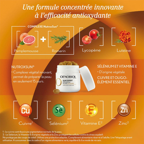 Oenobiol Sun Expert 15 Capsules - Préparation Solaire Accélérée