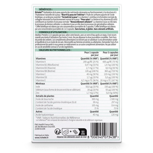 Richelet Force Cheveux 30 Capsules - Beauté et Vitalité Capillaire