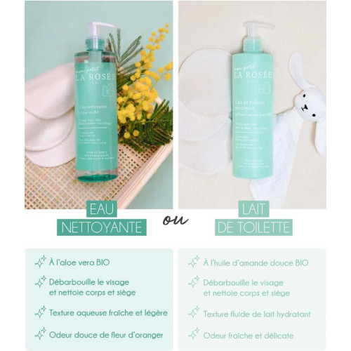 La Rosée Eau Nettoyante 400ml - Douceur et Hydratation pour Bébé