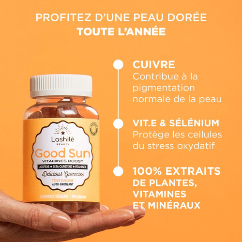 Lashilé Good Sun 60 Gummies - Teint Hâlé et Protection Peau