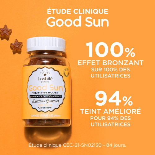 Lashilé Good Sun 60 Gummies - Teint Hâlé et Protection Peau