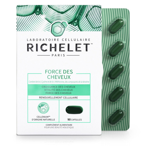 Richelet Force Cheveux 90 Capsules - Vitalité et Croissance