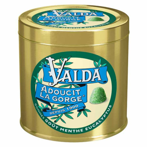 Valda Gommes Menthe Eucalyptus 140g - Adoucit et Calme Gorge