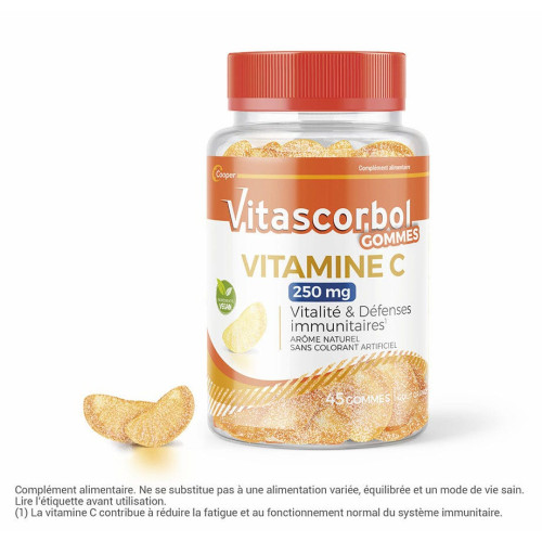 Vitascorbol Gommes Vitamine C 45 gommes - fatigue et système immunitaire