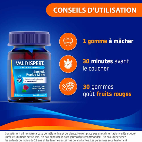 Sommeil Rapide 1,9 mg 30 Gommes