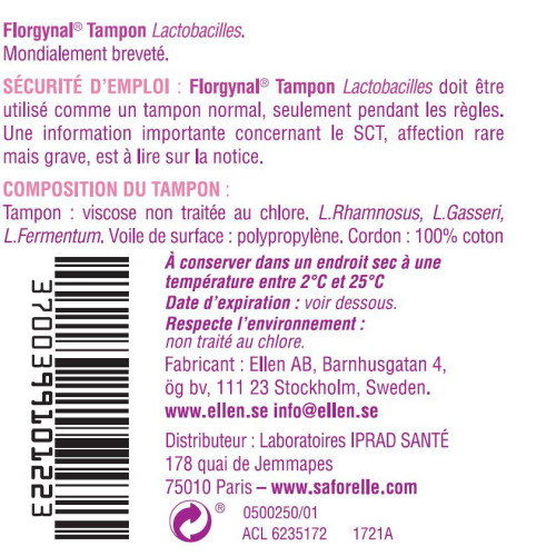 Saforelle Florgynal Tampon 22 Normal