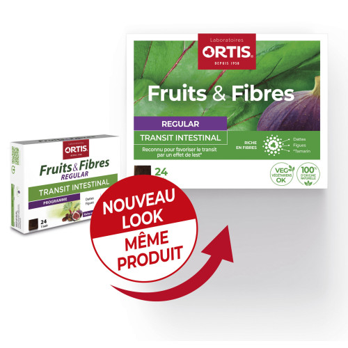 Fruits et fibres Regular transit intestinal 24 cubes