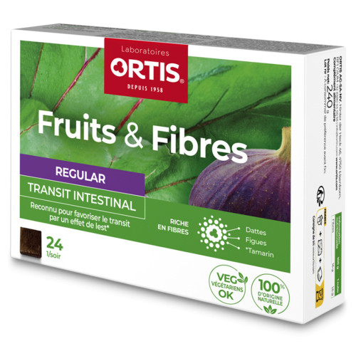 Fruits et fibres Regular transit intestinal 24 cubes