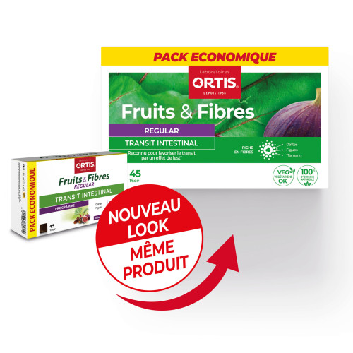 Fruits & fibres Regular Transit intestinal 45 cubes