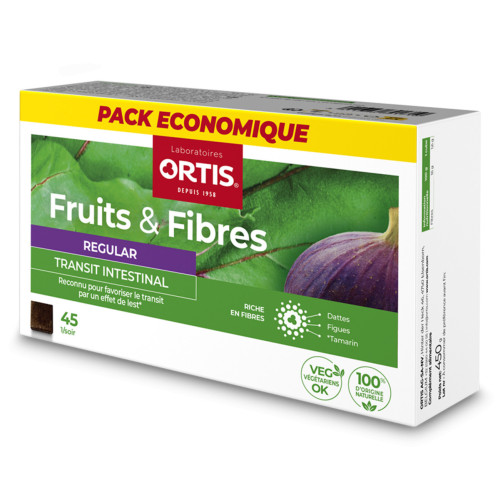 Fruits & fibres Regular Transit intestinal 45 cubes