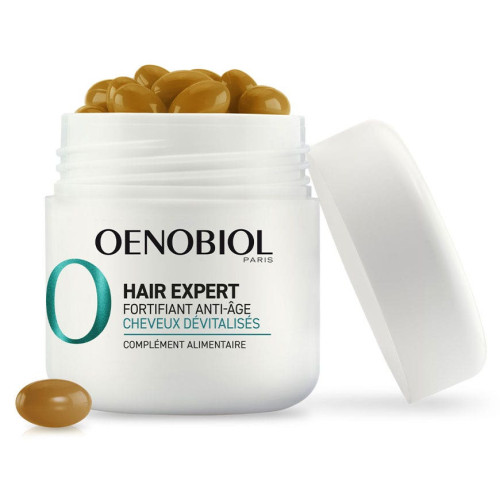 HAIR EXPERT - Fortifiant Anti-Âge - Cheveux Dévitalisés - Programme de 2 mois, 2x30 Capsules