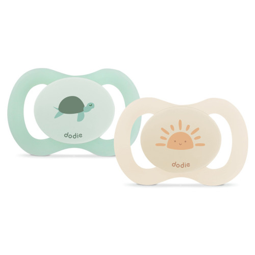 Sucette Anatomique Silicone Tortue et Soleil - De 0 à 2 mois, 2 Unités