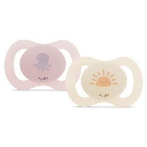 2X SUCETTES ANATOMIQUES 0-2 MOIS SPÉCIAL NAISSANCE ROSE ET ORANGE