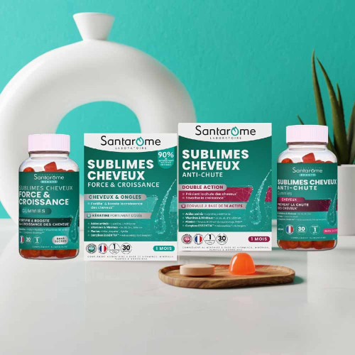 Sublimes Cheveux Anti-Chute Goût Pêche 30 Gummies