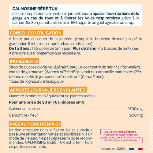 Calmosine Bébé Tux 100 ml