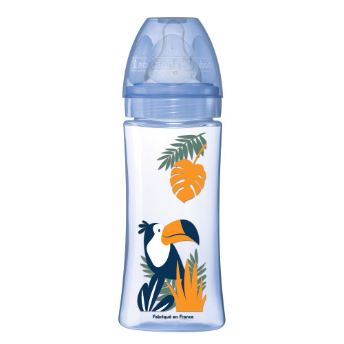 Biberon anti colique débit rapide Bleu 330 ml