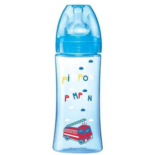 Biberon anti colique débit rapide Bleu 330 ml
