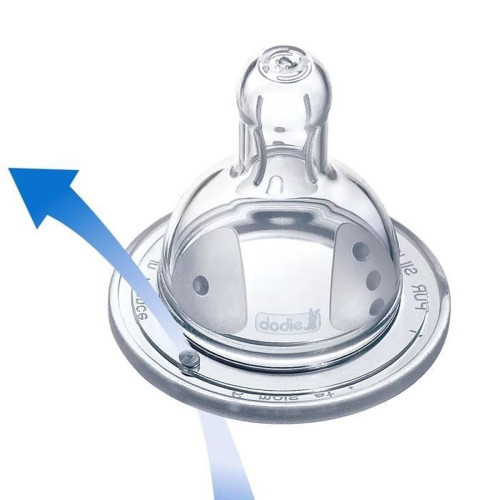 Biberon anti colique débit rapide Bleu 330 ml