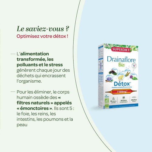 Drainaflore Bio 20 ampoules