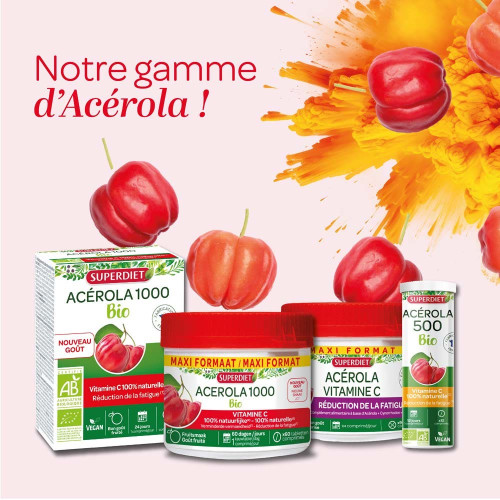 Acérola 1000 Bio 24 comprimés à croquer
