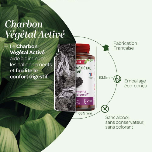 Charbon Végétal Activé 150 gélules