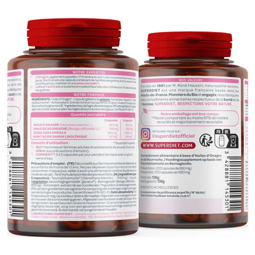Onagre Bourrache 200 Capsules