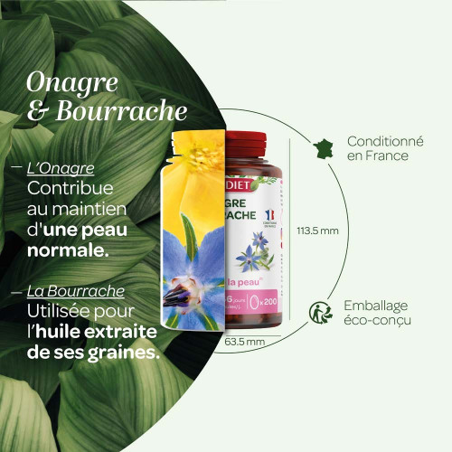 Onagre Bourrache 200 Capsules