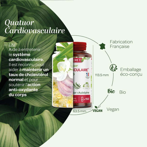 Quatuor cardiovasculaire bio 150 gélules