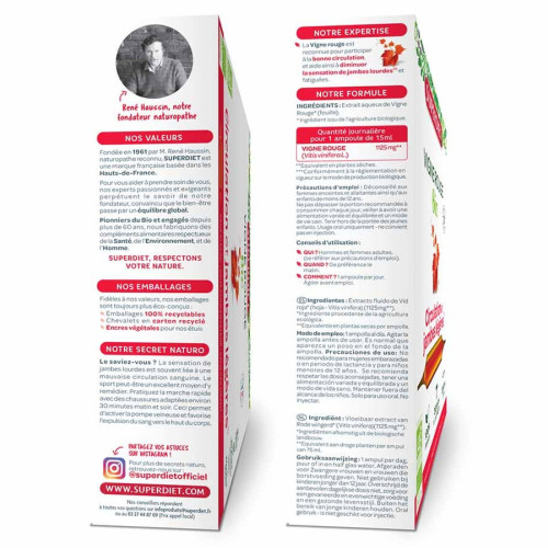 Vigne Rouge Bio 20 Ampoules