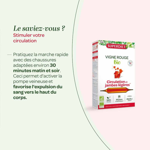 Vigne Rouge Bio 20 Ampoules