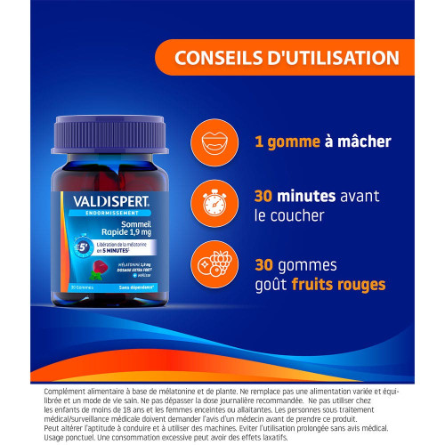 Sommeil Rapide 1,9 mg 60 Gummies