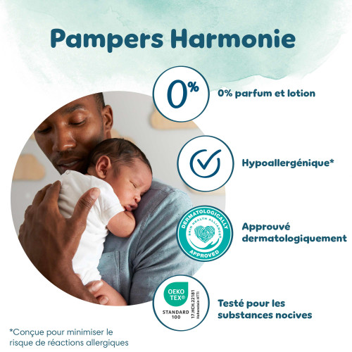 HARMONIE Couches Bébé Taille 2 de 4 à 8 kg 48 Unités