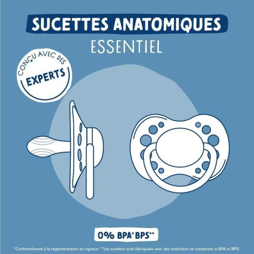 Sucettes Anatomiques Collection Mathilde Cabanas Fleurs 18 Mois et Plus 2 Unités