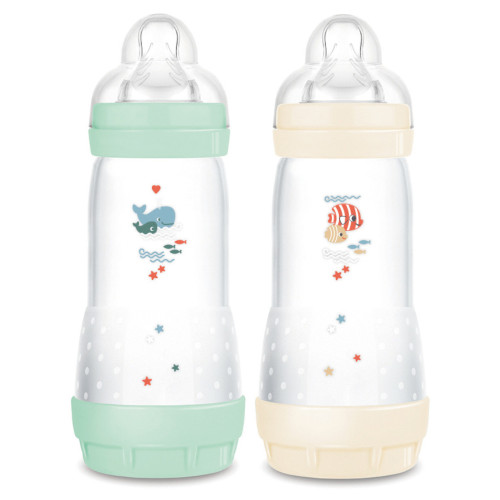 Easy Start débit rapide biberon Vert + Beige 2 x 320 ml