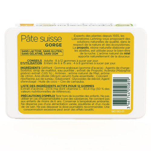 Pâte suisse Gorge 40 gommes