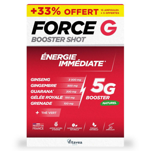 Force G booster shot énergie immédiate 20 ampoules