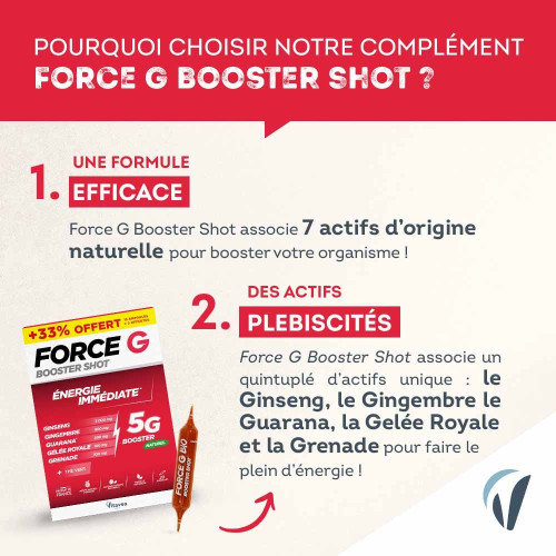 Force G booster shot énergie immédiate 20 ampoules