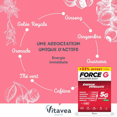 Force G booster shot énergie immédiate 20 ampoules