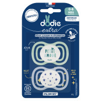 Extra sucette anatomique silicone Nuit 0-6 mois 2 sucettes