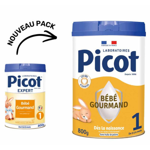 Picot Expert Bébé Gourmand 1er Âge 800g Sans Huile de Palme DHA