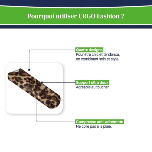 Urgo Pansements Fashion 14 Protège et Absorbe pour Plaies Superficielles