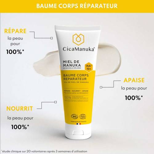 CicaManuka Baume Corps 200ml Peaux Sèches Apaisées - Pharma360